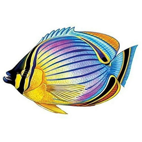 Redfin Butterflyfish Porcelain Swimming Pool Mosaic (5" x 3")