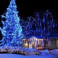 thumbnail image 3 of Morttic Christmas Outdoor String Lights, 8 Tube 192 LEDs 11.8 inch Meteor Shower Rain Plug in Waterproof Waterfall Raindrop Light for Holiday Party Wedding Tree Valentine Day Decoration,Blue, 3 of 13