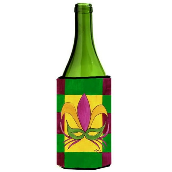 Mardi Gras Mask Wine bottle sleeve Hugger - 24 Oz.