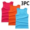thumbnail image 2 of Bovxnpu Boys Girls Tank Tops Undershirt Sleeveless T Shirts Children Inner Layer Summer Children T-shirt Base Shirt Round-Neck Camisoles, 2 of 4