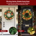 thumbnail image 2 of 28inch Prelit Christmas Wreath Extra Large 8 Modes Timer Deluxe Lighted Christmas Wreath Decorations Ornament with LED Lights Door Window Fireplace Decor Timer Function, 2 of 7