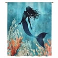 thumbnail image 2 of Ocean Fish Sheer Curtains 108 Inches Extra Long, Coastal Sea Coral Seabed Light Filering Curtains, Privacy Drapes Simi Floor to Veiling Curtain for Living Room Bedroom Large Window Treatment, 2 of 9
