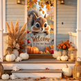thumbnail image 6 of Tyidzon 1Pc Thanksgiving Banner, 35 x 71 inch Maple Leaves and Pumpkin Fall Door Cover for Farmhouse Harvest Thanksgiving Decorations, 6 of 6
