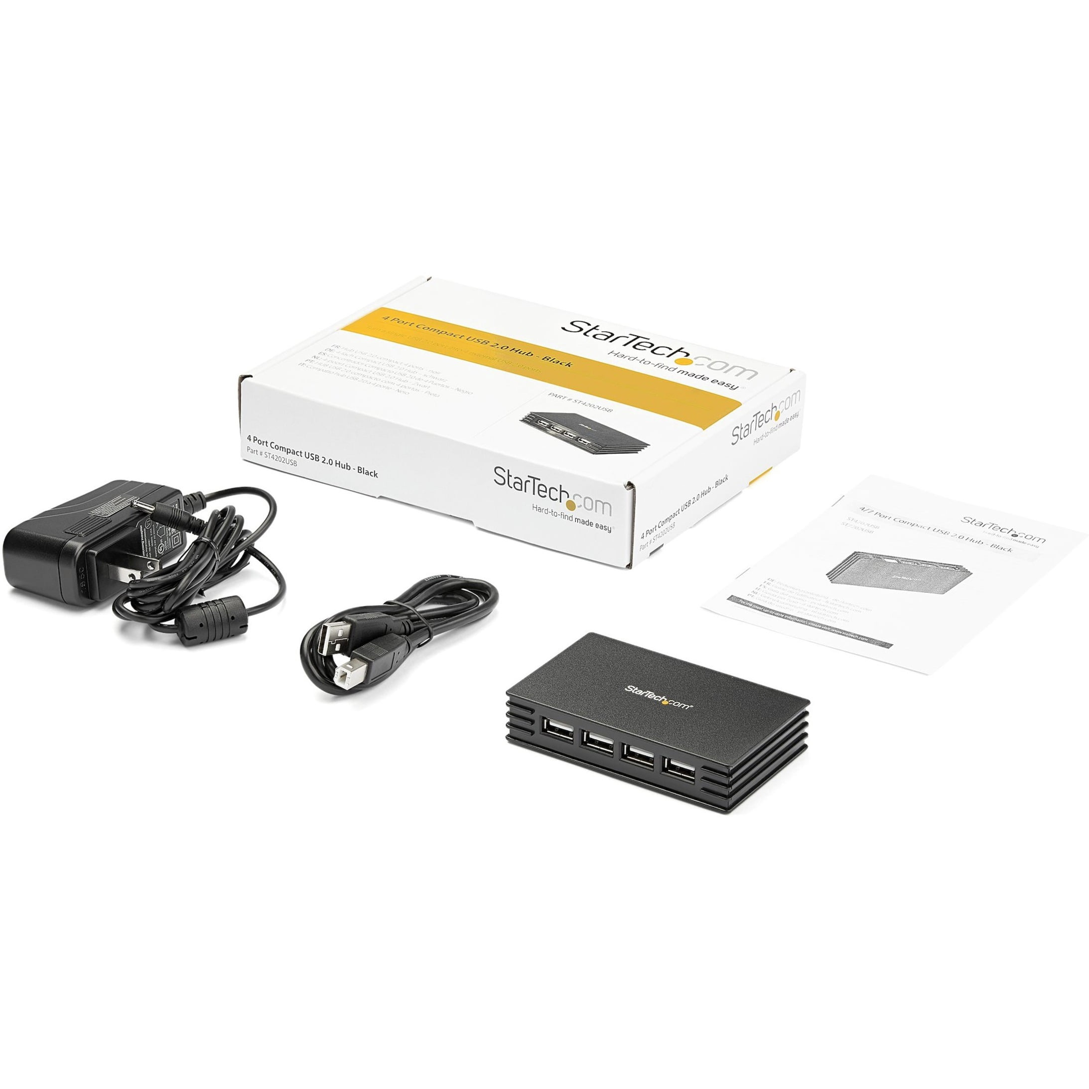 StarTech StarTech 4 Port USB 2.0 Hub - Hub - 4 ports - Hi-Speed USB (ST4202USB)
