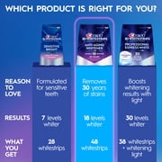 Crest 3DWhitestrips Anti-Aging Whitener At-Home Teeth Whitening Kit, 24 Treatments, 18 Levels Whiter