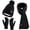 Black, variant on QASIEATN Winter Hat Beanie Long Scarf Touchscreen Gloves Set 3Pcs Soft Thick Fleece Lined Gloves Cap Scarf Set for Women Fall Fashion Accessories