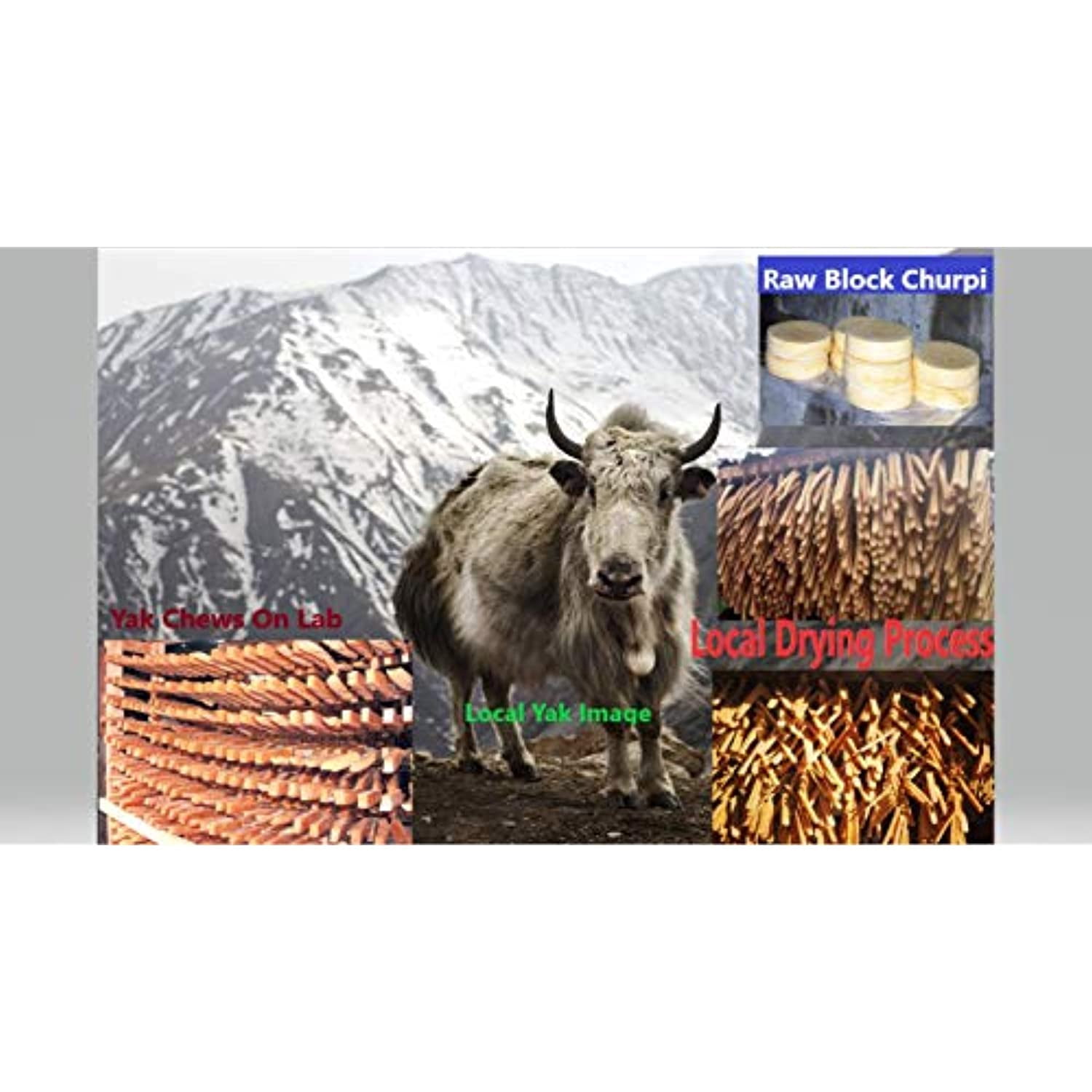 Snow Hill Himalayan Yak Cheese Dog Chews Monster/XXL 2 lbs Pack Long Lasting, Gluten GMO Free Protein-Rich Fresh Yaky Golden Cheese Bone Treats Improved Oral Health of Dogs - Himalayas, Nepal