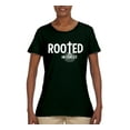 thumbnail image 2 of Wild Bobby Rooted in Christ Inspirational/Christian Women Graphic Tee, Forest Green, Large, 2 of 5