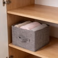 thumbnail image 7 of Naxoaeo Foldable Hanging Shelf Organizer, Closet Storage Rack for Kids Baby Clothes, Large Capacity Hanging Shelves for Nursery Dorm Room, Fabric Organizer, Gray, 7 of 7
