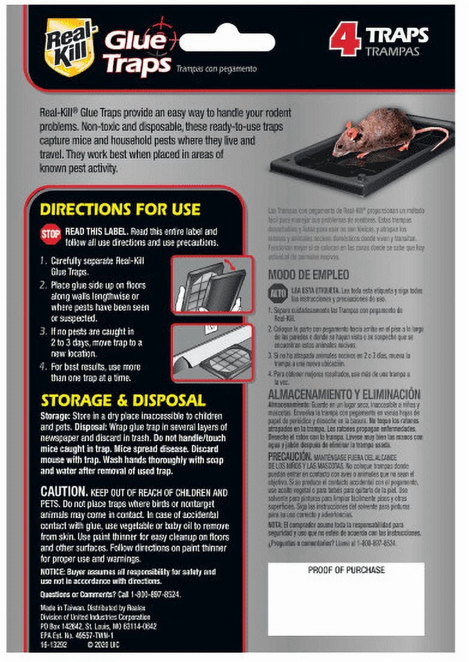 Real Kill Household Pest Glue Board 4 Each