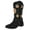 Black, variant on Aayomet Boots For Women，Womens Winter Boots Square Heels Shoes Rhinestone Decoration Party School girl Walking Boot