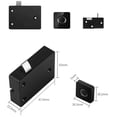 thumbnail image 2 of Fingerprint Lock For Drawer Keyless Miniature Suitable For Home Use 8.8x6.5 Cm Black Unlock 1Pack, 2 of 2