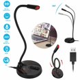 thumbnail image 1 of USB Computer Microphone  Plug &Play Desktop Omnidirectional Condenser PC Laptop Mic Compatible with Windows/Mac  Ideal for YouTube  Skype  Recording  Games, 1 of 8