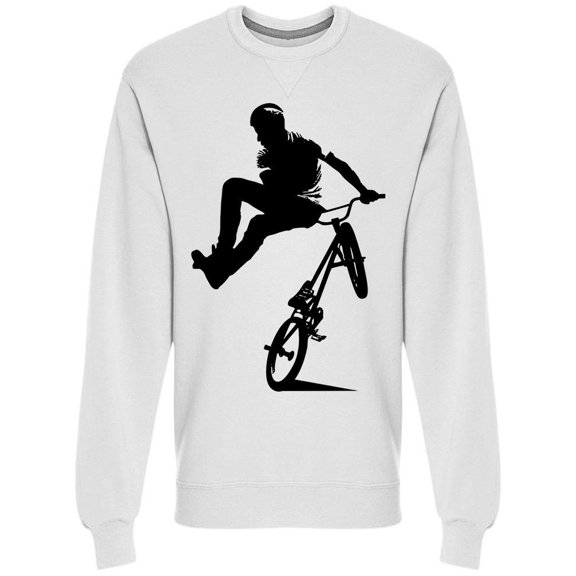 Silohuette Of Bmx Rider Sweatshirt Men -Image by Shutterstock, Male 3X-Large
