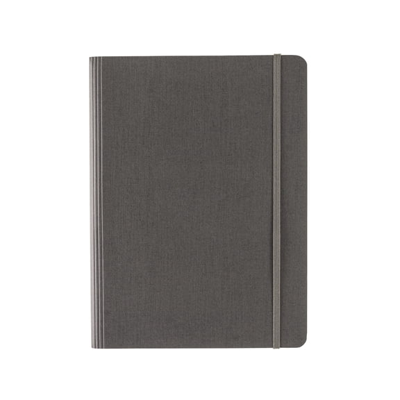 Fabriano Ecoqua Plus Hidden Spiral-Bound Notebook, 5.8" x 8.3", A5, Dotted, Gray