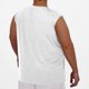 thumbnail image 5 of Ceisia Men's Plus Size Solid Color Mesh Crew Neck Tank Top, Breathable Sleeveless Fitness Shirt for Big & Tall Men White XXXXL Gifts, 5 of 7