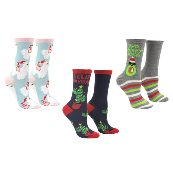 Everything Legwear Christmas 3 Pair Pack Crew Socks