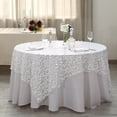 thumbnail image 3 of Balsa Circle 72" x 72" White Square Big Payette Sequin Table Overlay Linens Party Tablecloth Kitchen, 3 of 8