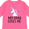 thumbnail image 4 of Inktastic My Oma Loves Me Girl Unicorn Girls Long Sleeve Toddler T-Shirt, 4 of 5
