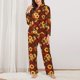 thumbnail image 2 of Balery Red Plaid Sunflower Conjunto de Pijama con Estampado para Mujer, Conjunto de Dos Piezas con Manga Larga, Ropa de Dormir Suave con Bolsillos, Pijamas Cómodos-Large, 2 of 7