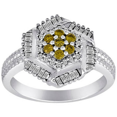 Chetan Collection 0.50 Carat T.W. Diamond 10kt White Gold Designer Ring