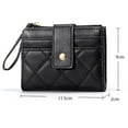 thumbnail image 4 of Women Wallet Wristlet Bi-fold Multi-slots Zipper Solid Color Credit Card Holder Faux Leather Students Short  Purse Case Shopping Use, 4 of 11