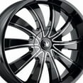 thumbnail image 2 of Mazzi Rolla-374 24X9.5 5X127/5X139.7 18Et 87Cb Gloss Black/Milled, 2 of 3