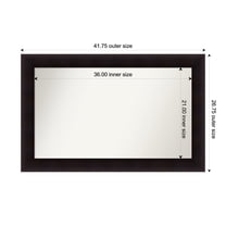 Amanti Art Custom Wall and Bathroom Mirror (26.75 x 41.75 in.), Portico Espresso Frame
