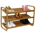 thumbnail image 2 of Oceanstar 3-Tier Bamboo Shoe Rack, SR1231, Holds 9 to 12 Pairs of Shoes, 2 of 9