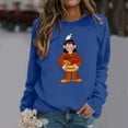 thumbnail image 2 of VBARHMQRT Chandails Courts pour Femmes Hiver Manches Longues Imprimé Chandail Sans Capuche pour Femmes, 2 of 4