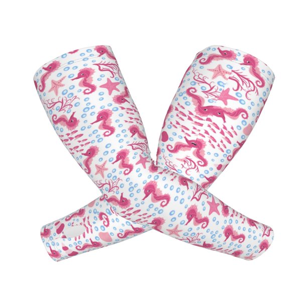 Balery Seahorse and Starfish Mangas Refrescantes para Brazos para Hombre y Mujer – Transpirables y Absorbentes de Humedad para Mujeres, Hombres y Niños