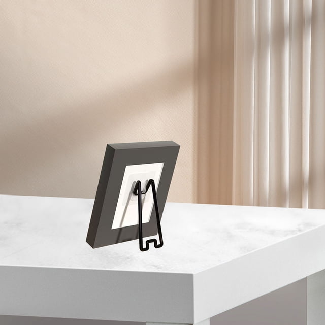 Hytrove Soporte Para Marco De Fotos De Acero Carbono Negro Para Escritorio Con Instalación Fácil Y Estructura Estable