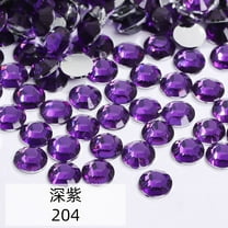 Luxshiny 1000Pcs Purple Resin Rhinestones Flatback for Easy Adhesion in Nail Art Clothing and Phone Decor