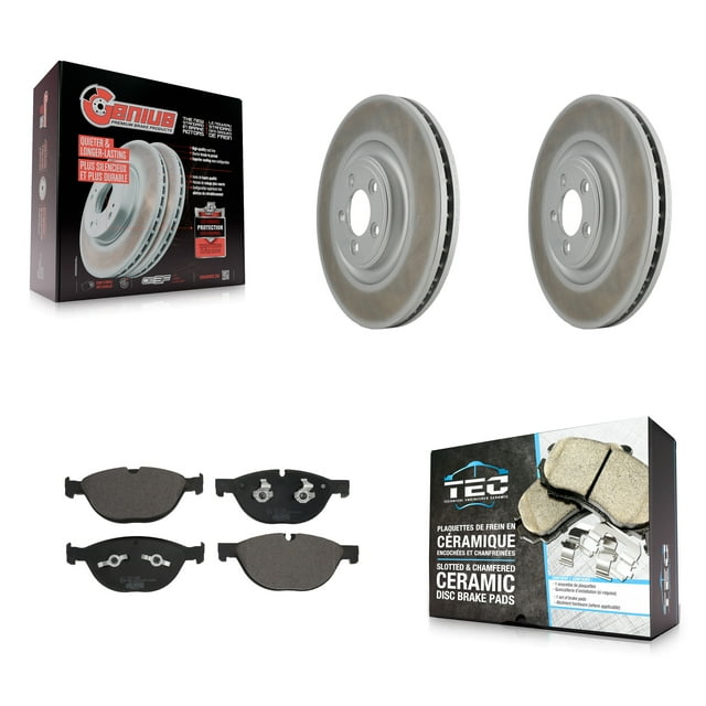 Transit Auto Front Coated Disc Brake Rotors and Ceramic Pads Kit for Car Jaguar XF XJ KGT-102827