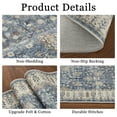 thumbnail image 5 of COZONY Washable Runner Rug, Blue 2x6ft, Floral Soft Low Pile Non-Slip Carpet for Hallway, Kitchen, or Laundry Room, 5 of 6