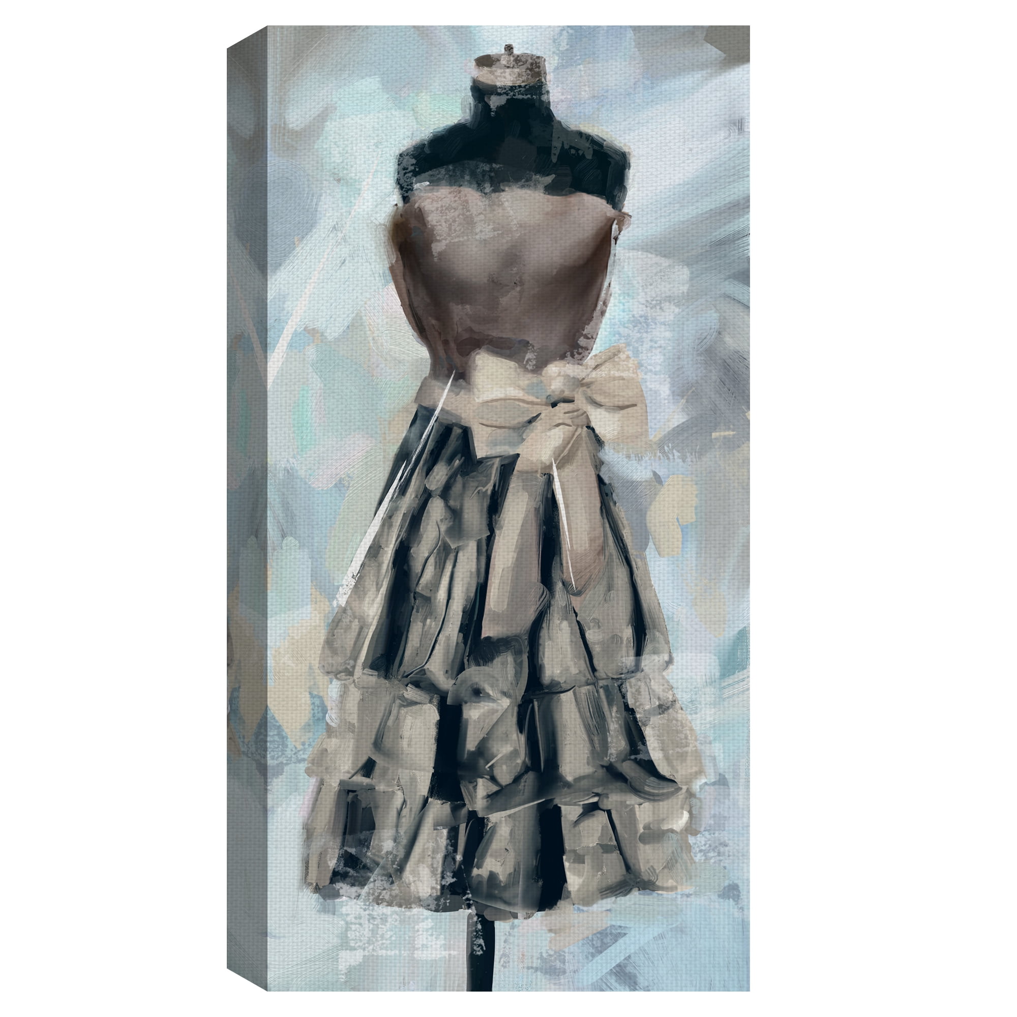 Masterpiece Art Gallery En Vogue Fashion Dress II by Studio Arts Canvas Art Print 17" x 34"
