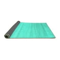 thumbnail image 2 of Ahgly Company Indoor Rectangle Solid Turquoise Blue Modern Area Rugs, 8' x 12', 2 of 4