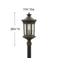 thumbnail image 3 of 4 Light Large Outdoor Low Voltage Post Top or Pier Mount Lantern in Traditional Style 11.75 inches Wide By 26.25 inches High-Oil Rubbed Bronze, 3 of 7