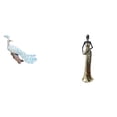 thumbnail image 1 of Escultura majestuosa de dama , figura de arte tribal vintage, adorno decorativo para jardín y hogar, para patio, chimenea, armario, decoració, 1 of 8