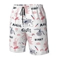 thumbnail image 6 of Uemuo Cute Magic Bunny Pattern Men's Swim Trunks Hawaiian Beach Bathing Suit Swimsuits Beach Quick-Dry Shorts with Pockets-3X-Large, 6 of 9
