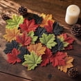 thumbnail image 4 of geerera 100-Piece Artificial Fall Maple Leaves, Mixed Color Fake Autumn Leaves for DIY Crafts, Halloween & Thanksgiving Decor, 3" Faux Foliage for Table Scatter, 4 of 6