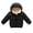 Black, variant on PRAETER Children Plus Velvet Warm Cotton-padded Jacket, Boy Down Padded Jacket, Girl Padded Jacket, Baby Padded Jacket