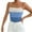Blue, variant on Y2k Crochet Tank Top Color Block Knit Camisole Crop Top Blue M