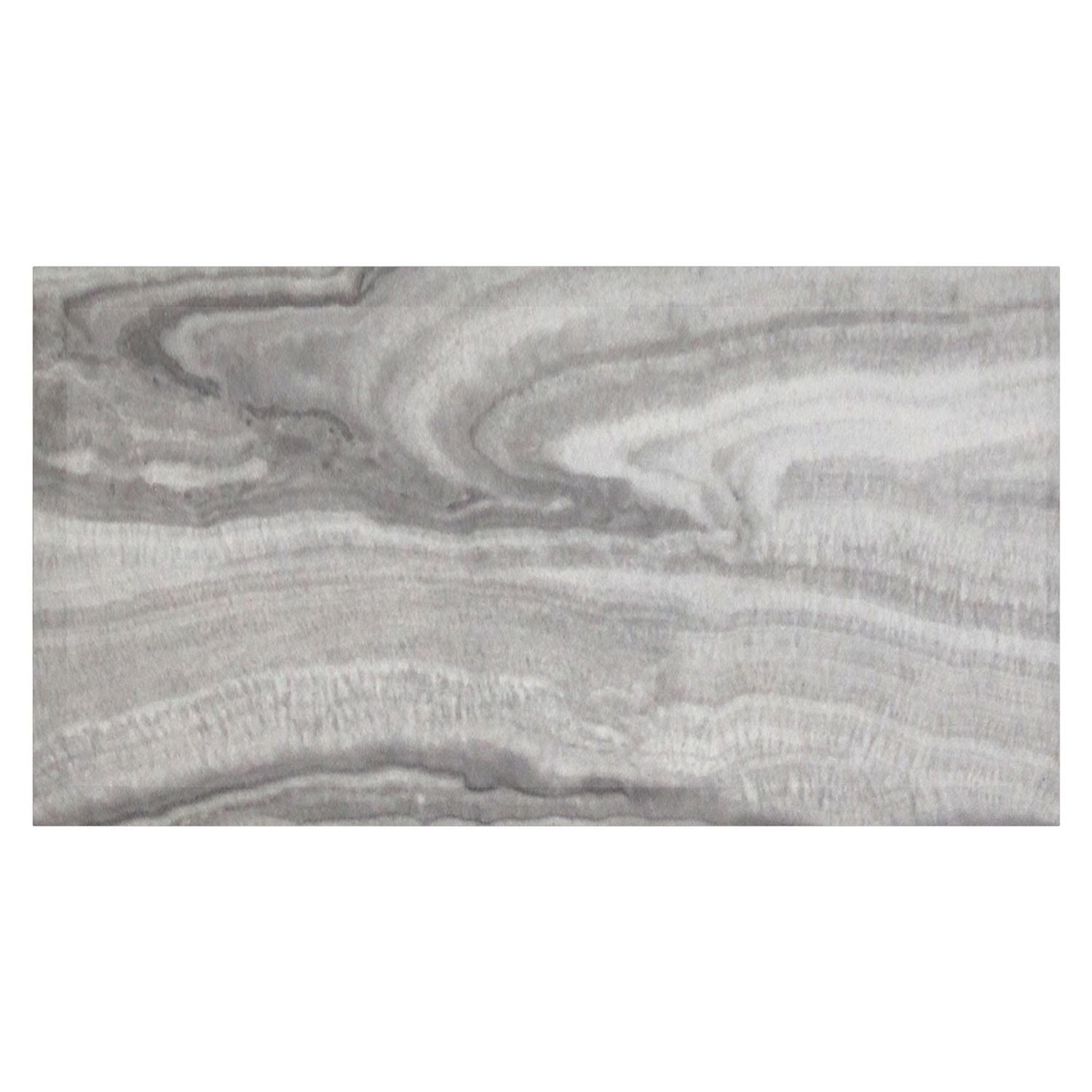 Contemporary Faux Marble & Stainless Steel Coffee Table in Grey