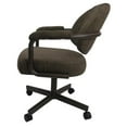 thumbnail image 4 of 4 - Swivel Metal Dining Caster Chair M-70 - Sanora Brown on Coffee Chairs, 4 of 4