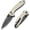 Ivory, variant on CIVIVI Faeger Pocket Folding Knife with 2.98" 14C28N Blade and Milled OD Green G10 Handle C24031-1