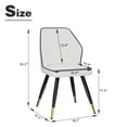 thumbnail image 4 of Andeworld Upholstered Dining Chairs Set of 2, Modern Armless Chairs for Kitchen, Dining Room Chairs, Living Room Accent Side Chairs Leisure Chair with Metal Legs White, 4 of 5