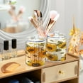thumbnail image 6 of 2 Pack Sunflowers Honey Bee Qtip Holder Dispenser Clear Plastic Storage Apothecary Jars for Cotton Swabs Balls Pads Floss, 6 of 7