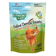 Angle View: Emerald Pet Feline Dental Crunchy Natural Grain Free Cat Treats, Made in USA, Tuna, 3 oz (00403-CT)