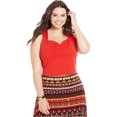 thumbnail image 1 of Harper & Liv Blouse Courte en Tricot pour Femmes, Rouge, Grande Taille, 3X, 1 of 1